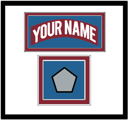 Colorado Nameplate & Stanley Cup Finals Patch - Road Burgundy (1995-1996) - Signature Tier 1