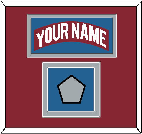 Colorado Nameplate & Stanley Cup Finals Patch - Road Burgundy (1995-1996) - Signature Tier 2