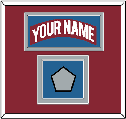 Colorado Nameplate & Stanley Cup Finals Patch - Road Burgundy (1995-1996) - Signature Tier 2