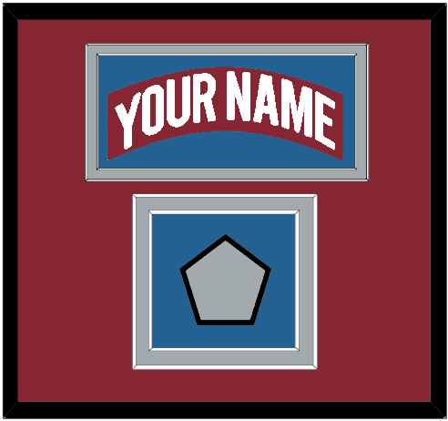 Colorado Nameplate & Stanley Cup Finals Patch - Road Burgundy (1995-1996) - Signature Tier 2