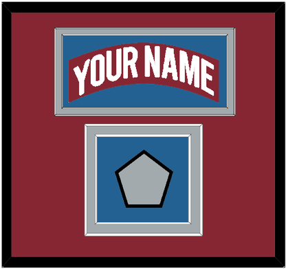 Colorado Nameplate & Stanley Cup Finals Patch - Road Burgundy (1995-1996) - Signature Tier 2
