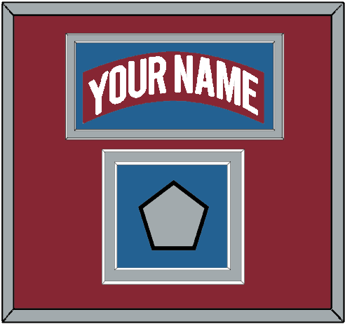 Colorado Nameplate & Stanley Cup Finals Patch - Road Burgundy (1995-1996) - Signature Tier 2