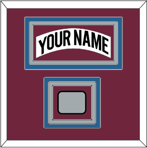 Colorado Nameplate & Stanley Cup Finals Patch - Home White (1999-2001) - Premier Tier 2