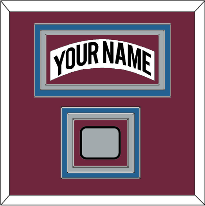 Colorado Nameplate & Stanley Cup Finals Patch - Home White (1999-2001) - Premier Tier 2
