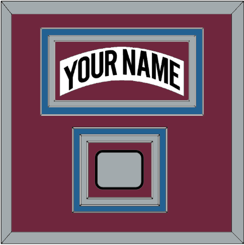 Colorado Nameplate & Stanley Cup Finals Patch - Home White (1999-2001) - Premier Tier 2