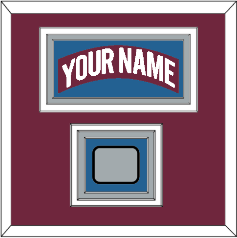 Colorado Nameplate & 2001 Stanley Cup Champions Patch - Road Burgundy (1999-2001)- Triple Mat 2