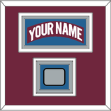 Colorado Nameplate & 2001 Stanley Cup Champions Patch - Road Burgundy (1999-2001)- Triple Mat 2