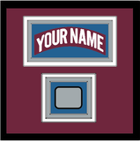 Colorado Nameplate & 2001 Stanley Cup Champions Patch - Road Burgundy (1999-2001)- Triple Mat 2