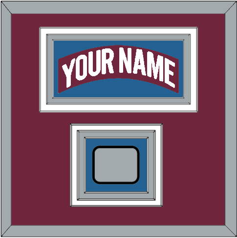 Colorado Nameplate & Stanley Cup Finals Patch - Road Burgundy (1999-2001)- Premier Tier 2