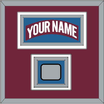 Colorado Nameplate & Stanley Cup Finals Patch - Road Burgundy (1999-2001)- Premier Tier 2