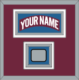 Colorado Nameplate & 2001 Stanley Cup Champions Patch - Road Burgundy (1999-2001)- Triple Mat 2