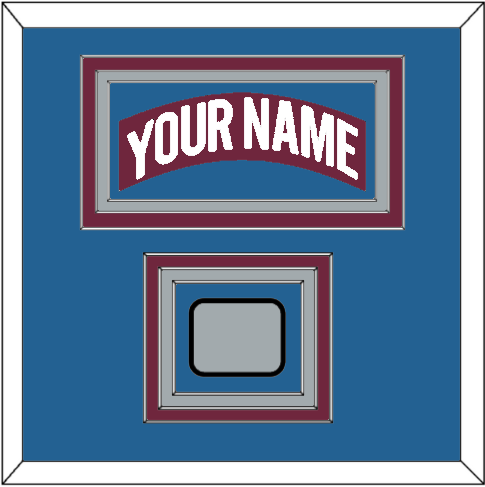 Colorado Nameplate & 2001 Stanley Cup Champions Patch - Road Burgundy (1999-2001)- Triple Mat 3