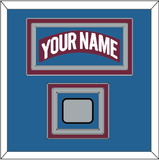 Colorado Nameplate & 2001 Stanley Cup Champions Patch - Road Burgundy (1999-2001)- Triple Mat 3