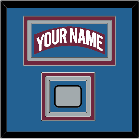 Colorado Nameplate & Stanley Cup Finals Patch - Road Burgundy (1999-2001)- Premier Tier 3