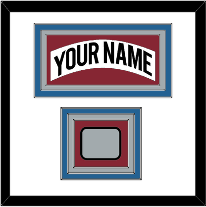 Colorado Nameplate & Stanley Cup Finals Patch - Home White (1995-1996) - Premier Tier 1