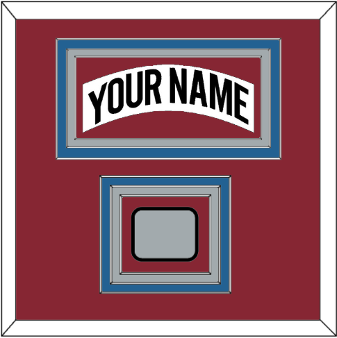 Colorado Nameplate & Stanley Cup Finals Patch - Home White (1995-1996) - Premier Tier 2