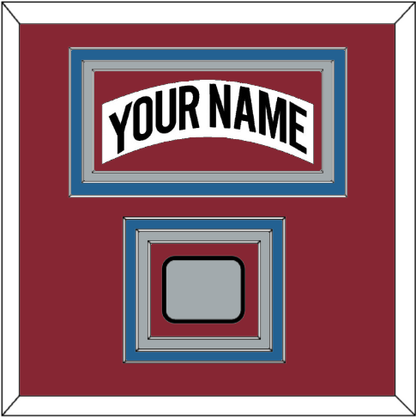 Colorado Nameplate & Stanley Cup Finals Patch - Home White (1995-1996) - Premier Tier 2