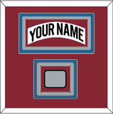 Colorado Nameplate & Stanley Cup Finals Patch - Home White (1995-1996) - Triple Mat 2