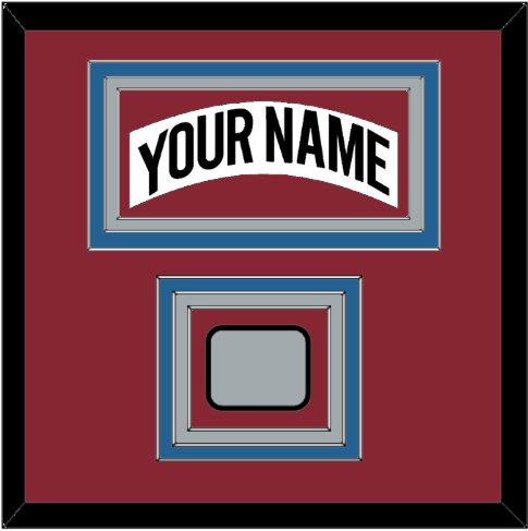 Colorado Nameplate & Stanley Cup Finals Patch - Home White (1995-1996) - Premier Tier 2