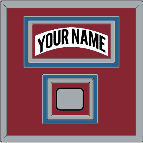 Colorado Nameplate & Stanley Cup Finals Patch - Home White (1995-1996) - Premier Tier 2