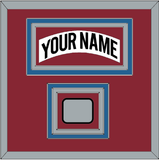 Colorado Nameplate & Stanley Cup Finals Patch - Home White (1995-1996) - Triple Mat 2