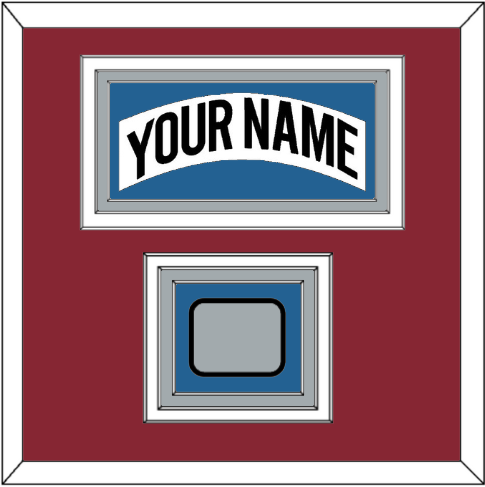 Colorado Nameplate & Stanley Cup Finals Patch - Home White (1995-1996) - Premier Tier 3
