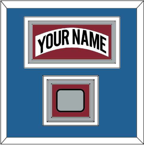 Colorado Nameplate & Stanley Cup Finals Patch - Home White (1995-1996) - Premier Tier 4