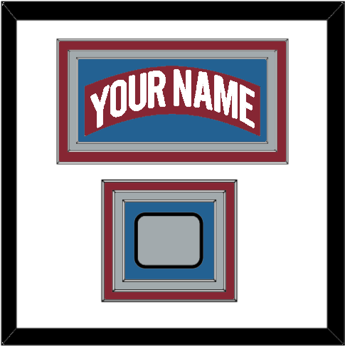 Colorado Nameplate & Stanley Cup Finals Patch - Road Burgundy (1995-1996) - Premier Tier 1