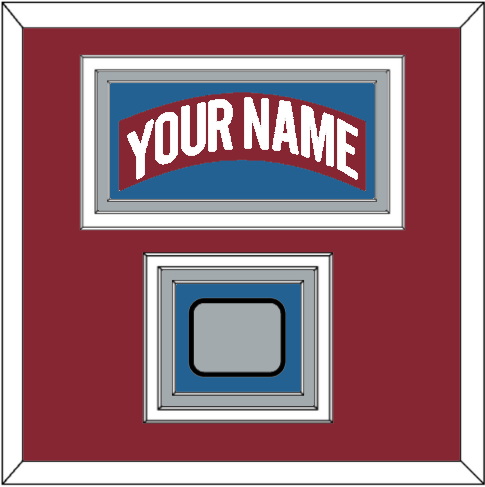 Colorado Nameplate & Stanley Cup Finals Patch - Road Burgundy (1995-1996)- Triple Mat 2