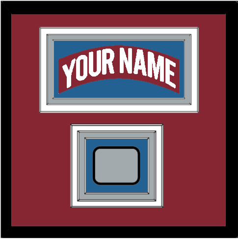 Colorado Nameplate & Stanley Cup Finals Patch - Road Burgundy (1995-1996)- Premier Tier 2