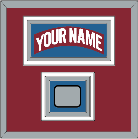 Colorado Nameplate & Stanley Cup Finals Patch - Road Burgundy (1995-1996)- Premier Tier 2