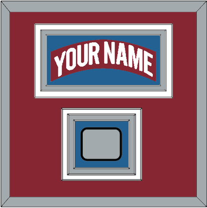 Colorado Nameplate & Stanley Cup Finals Patch - Road Burgundy (1995-1996)- Premier Tier 2