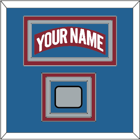 Colorado Nameplate & Stanley Cup Finals Patch - Road Burgundy (1995-1996)- Premier Tier 3