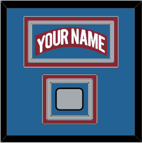 Colorado Nameplate & Stanley Cup Finals Patch - Road Burgundy (1995-1996)- Premier Tier 3
