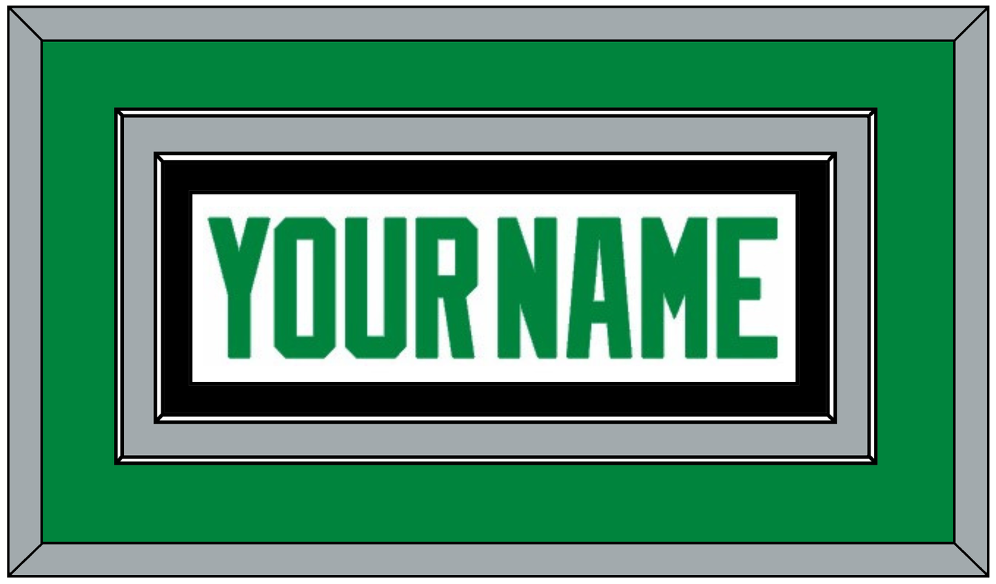 Dallas Nameplate - Road White - Signature Tier 2