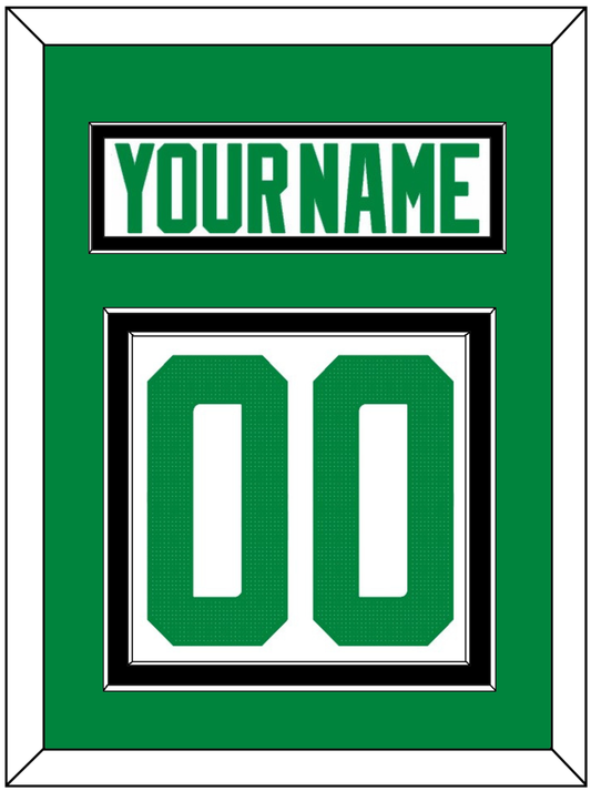 Dallas Nameplate & Number (Back) - Road White - Signature Tier 3