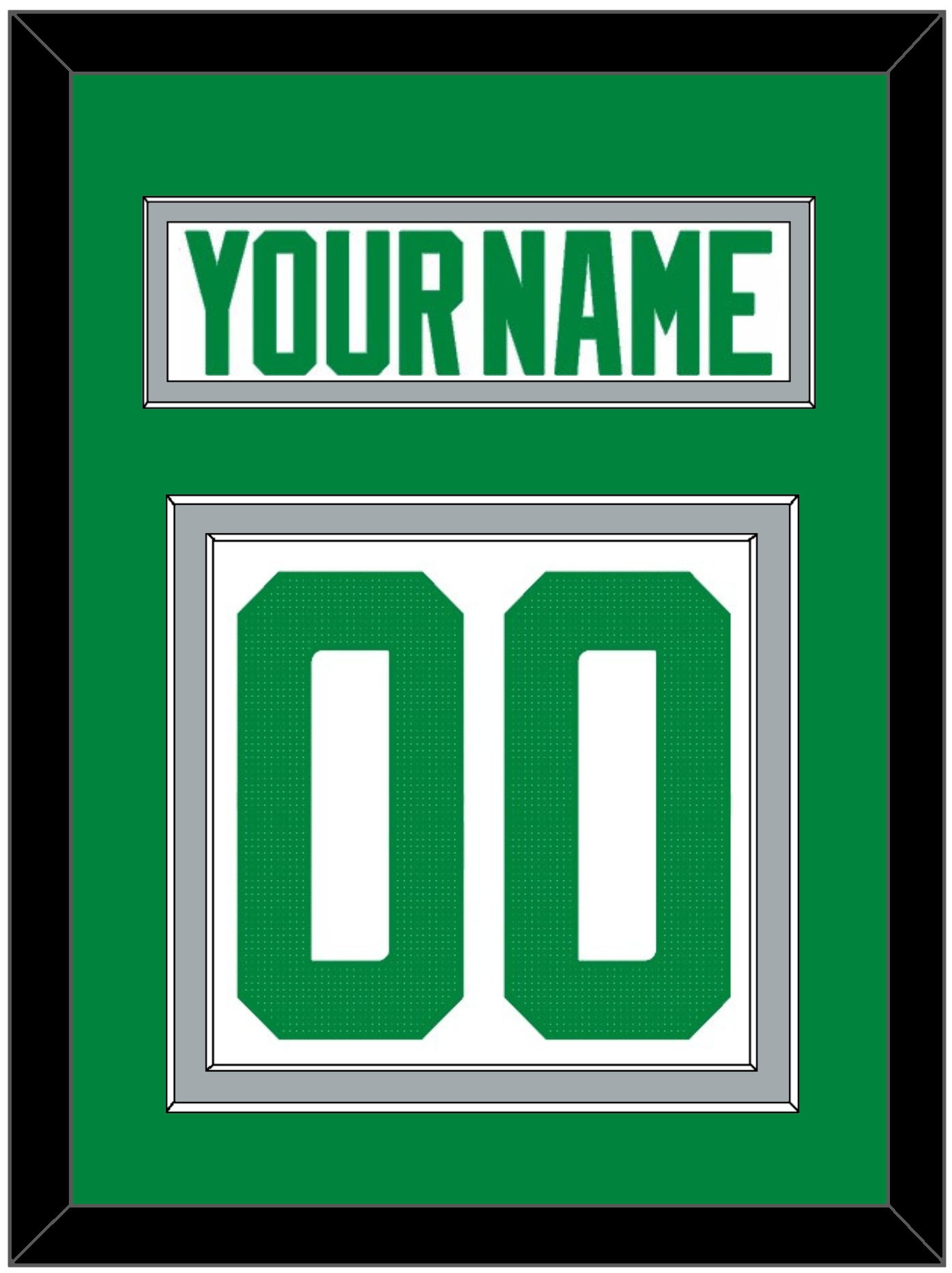 Dallas Nameplate & Number (Back) - Road White - Signature Tier 4
