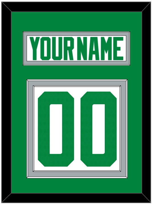 Dallas Nameplate & Number (Back) - Road White - Signature Tier 4