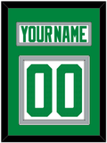 Dallas Nameplate & Number (Back) - Road White - Double Mat 4