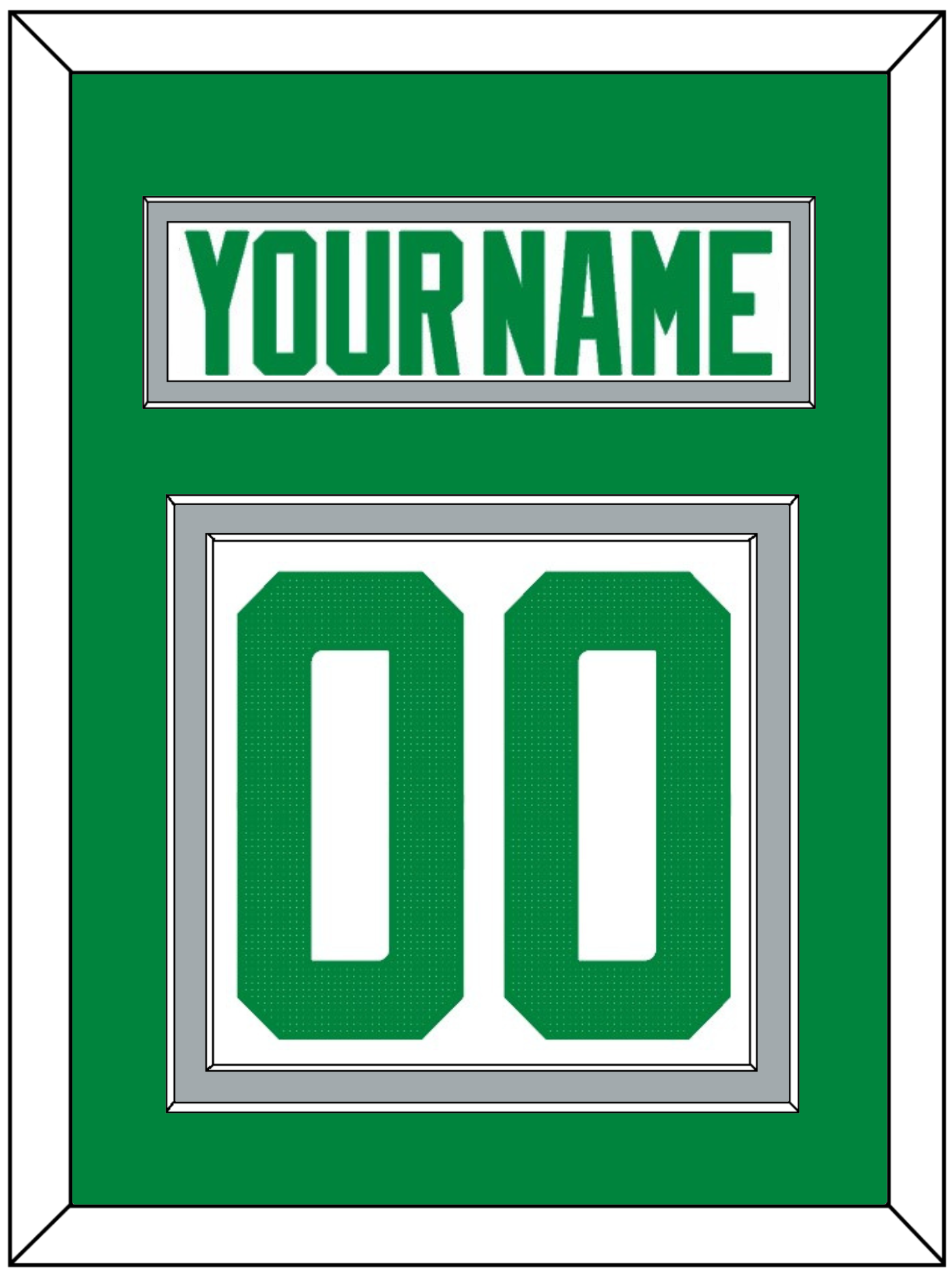 Dallas Nameplate & Number (Back) - Road White - Signature Tier 4