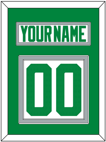 Dallas Nameplate & Number (Back) - Road White - Signature Tier 4