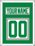 Dallas Nameplate & Number (Back) - Road White - Double Mat 4