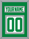 Dallas Nameplate & Number (Back) - Road White - Double Mat 4