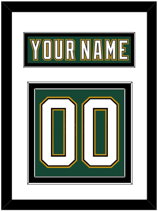 Dallas Nameplate & Number (Back) - Alternate Green (1997-1999) - Signature Tier 1