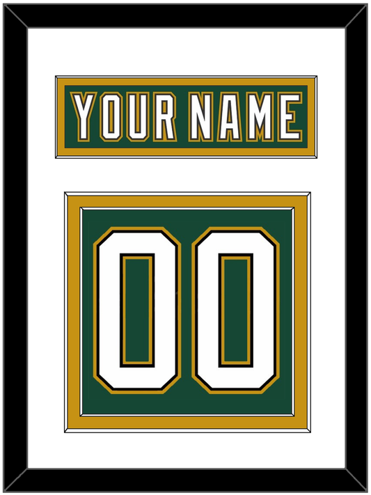 Dallas Nameplate & Number (Back) - Alternate Green (1997-1999) - Signature Tier 2