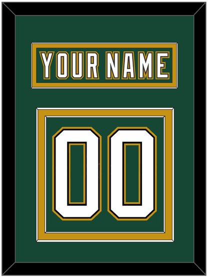 Dallas Nameplate & Number (Back) - Alternate Green (1997-1999) - Signature Tier 3