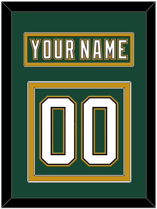 Dallas Nameplate & Number (Back) - Alternate Green (1997-1999) - Signature Tier 3