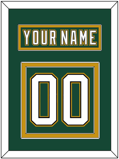 Dallas Nameplate & Number (Back) - Alternate Green (1997-1999) - Signature Tier 3