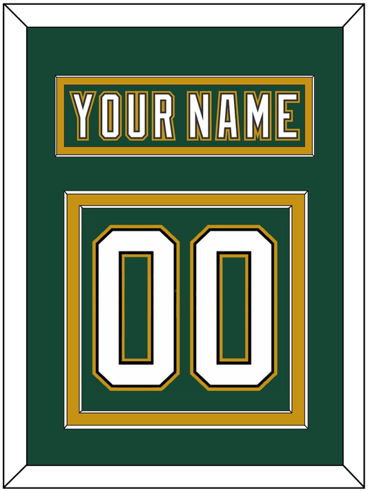 Dallas Nameplate & Number (Back) - Alternate Green (1997-1999) - Signature Tier 3