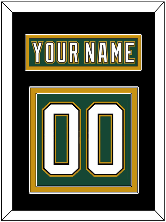 Dallas Nameplate & Number (Back) - Alternate Green (1997-1999) - Signature Tier 4